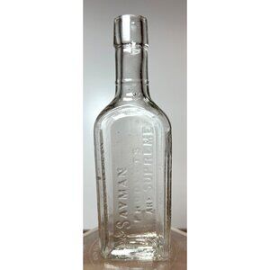 Vintage Say Man Embossed Glass Bottle St. Louis MO Air Supreme Patents